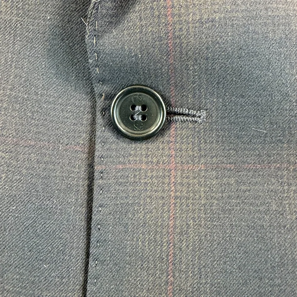 Paul Smith Sports Coat Blazer Jacket 38 Navy Multi Plaid Wool Designer $1295‎